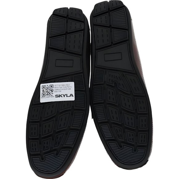 Aston Marc Two-Tone Penny Loafers Driving Shoes Brown Slip-On Men's US 11M - Picture 6 of 6